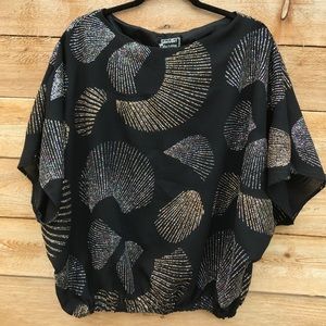 VINTAGE Glitter top with elastic waist